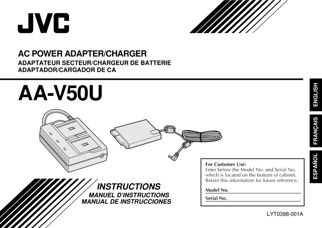 JVC AA V50U, LYT0388-001A manual AA-V50U 