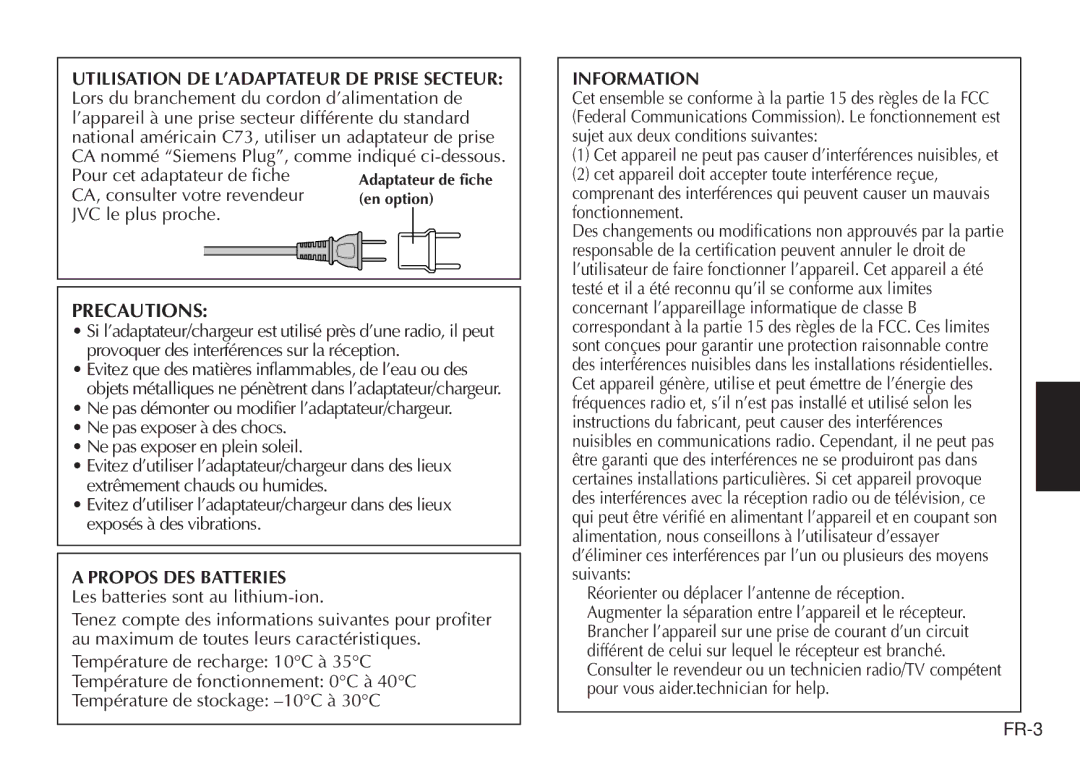 JVC AA V50U, LYT0388-001A manual Precautions 