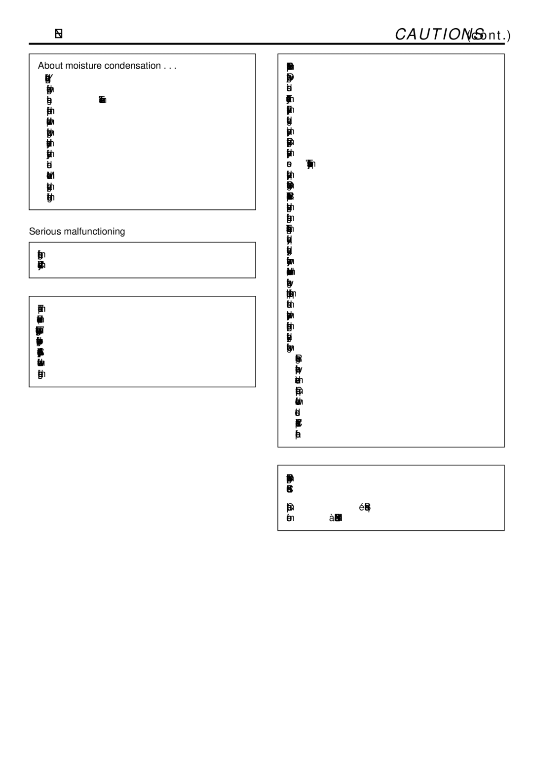 JVC LYT0944-001A specifications 56 EN, About moisture condensation, Serious malfunctioning 