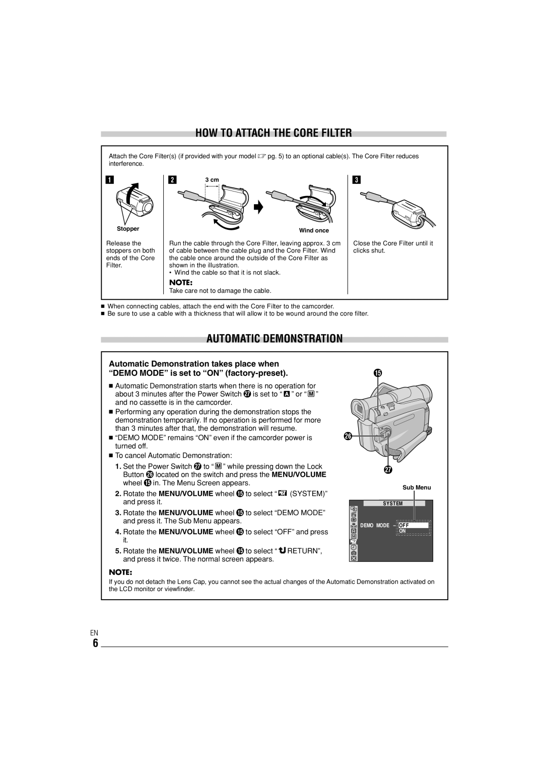 JVC LYT1145-001A manual Stopper, Wind once, Sub Menu 