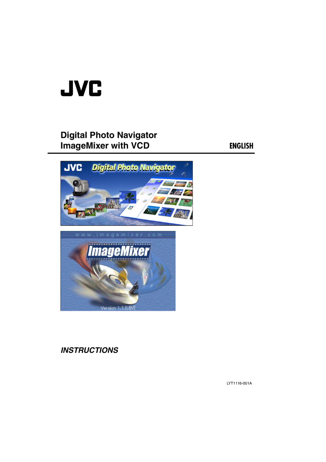 JVC LYT1147-001A manual Digital Photo Navigator ImageMixer with VCD 