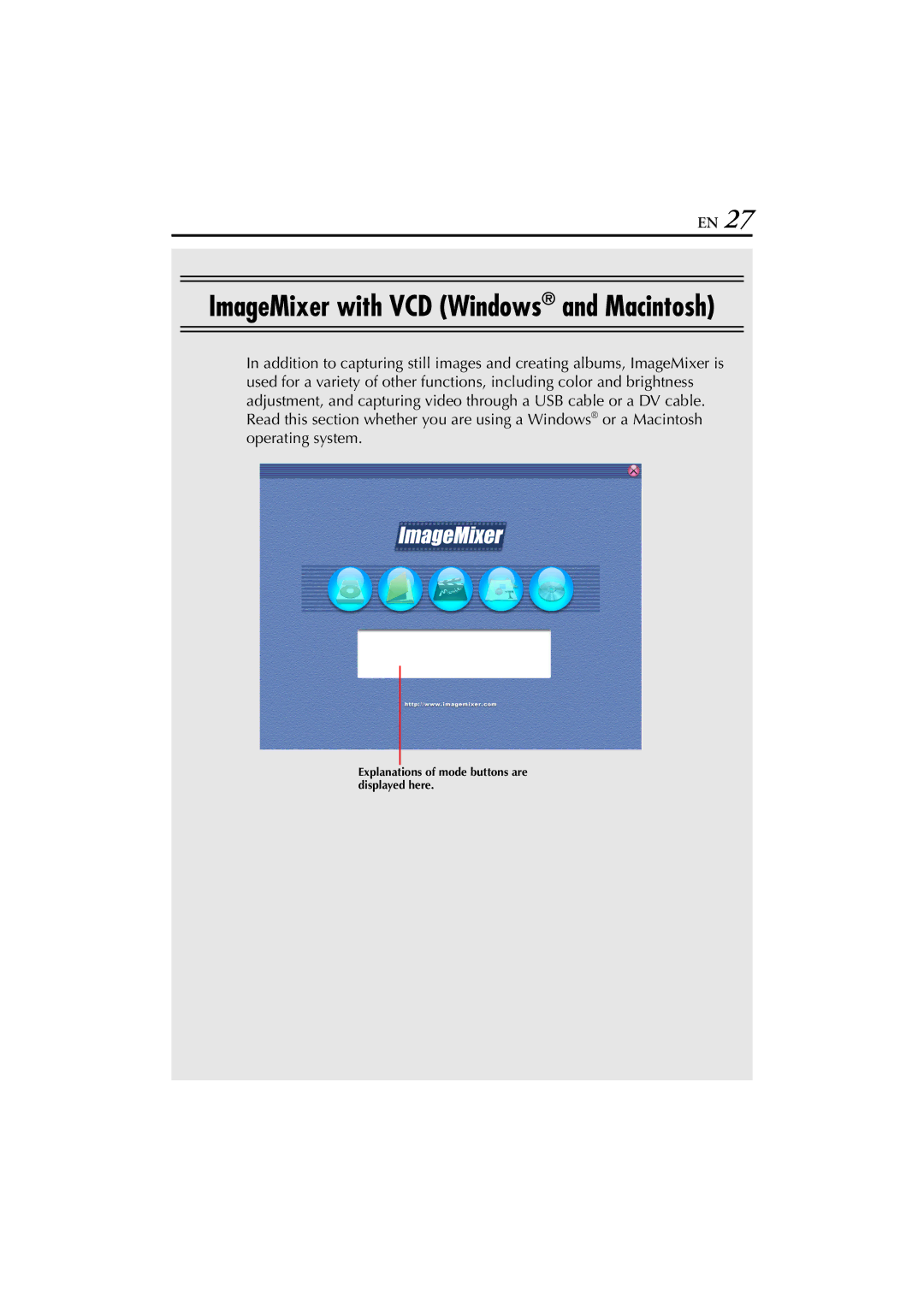 JVC LYT1147-001A manual ImageMixer with VCD Windows and Macintosh 