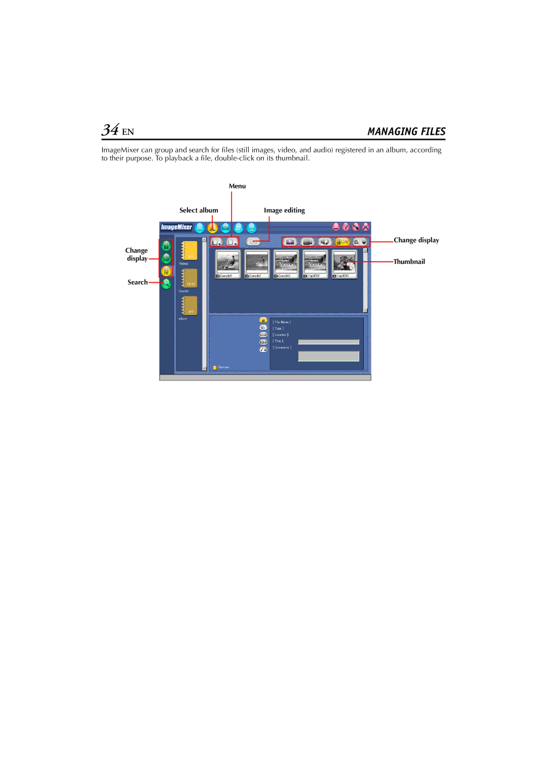 JVC LYT1147-001A manual Managing Files 