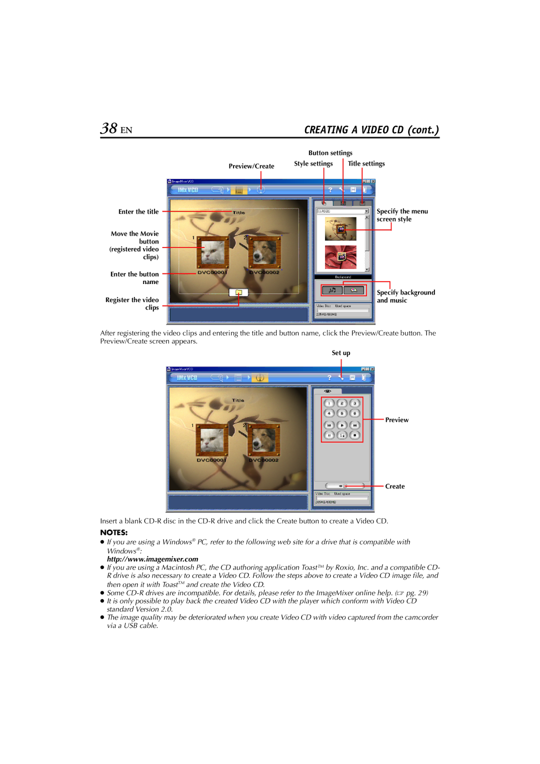 JVC LYT1147-001A manual Creating a Video CD 