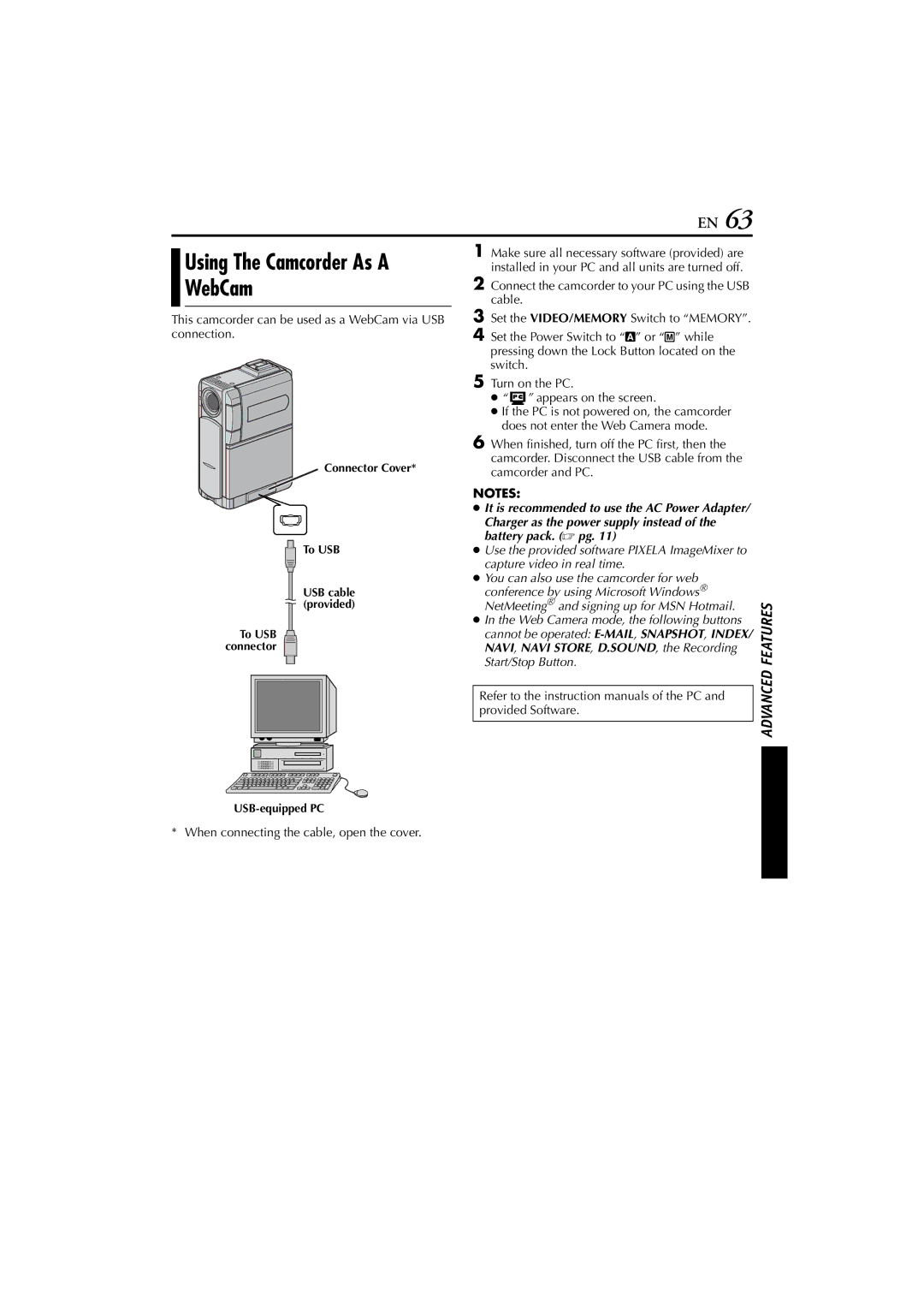 JVC LYT1147-001A manual WebCam 