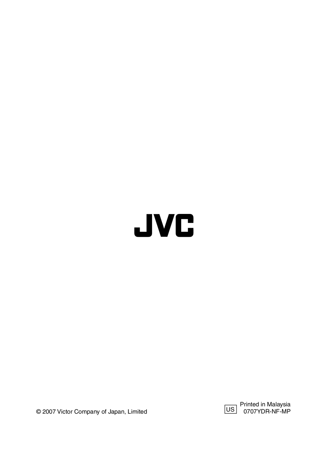 JVC LYT1776-001A manual Victor Company of Japan, Limited 