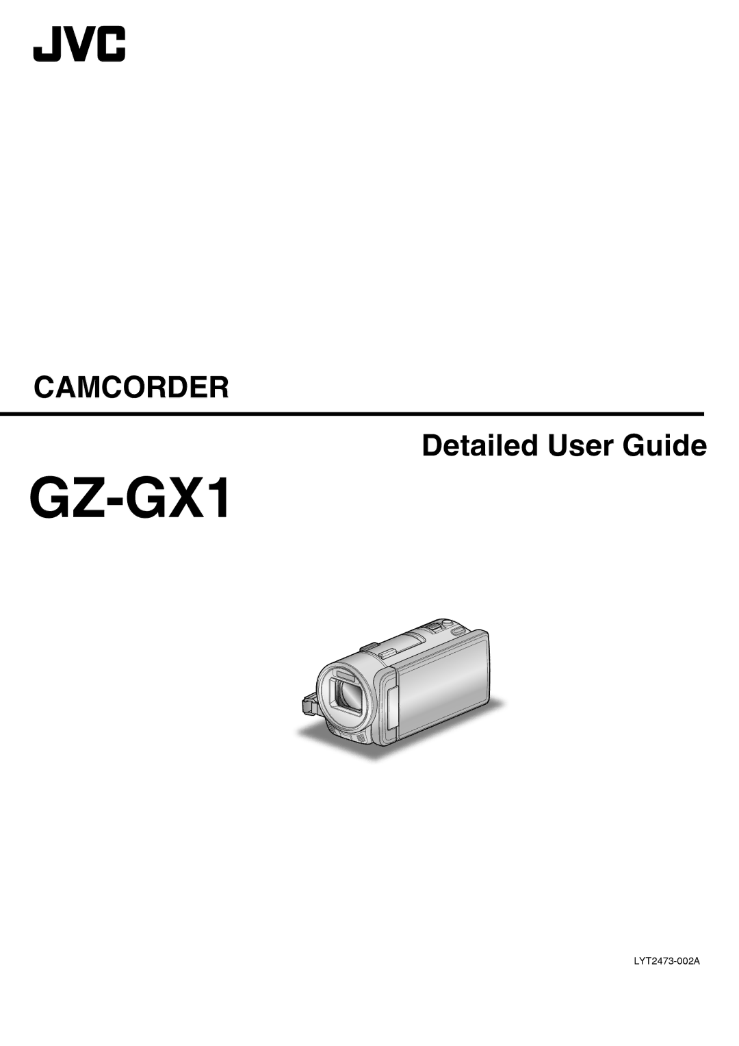 JVC LYT2473-002A manual GZ-GX1 