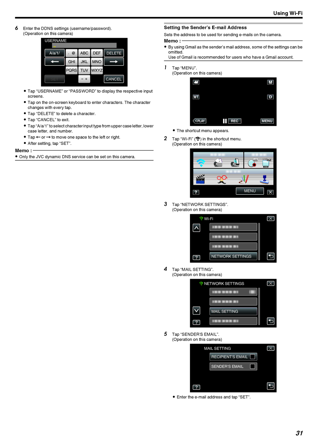 JVC LYT2473-002A manual Setting the Sender’s E-mail Address 