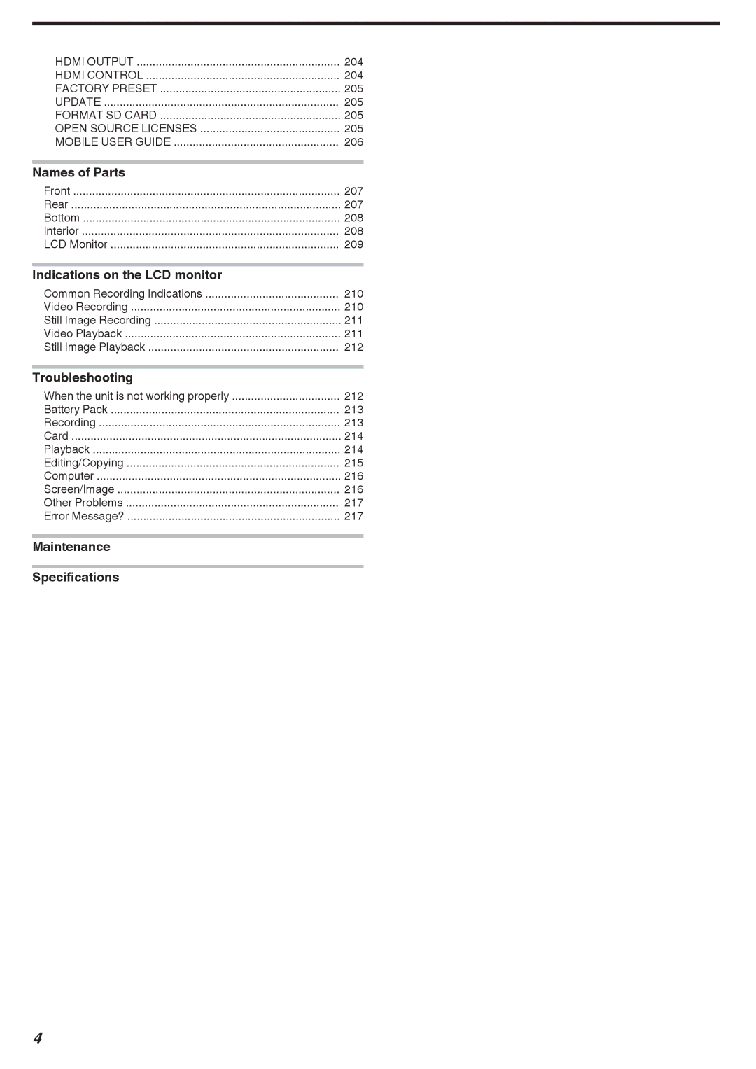 JVC LYT2473-002A manual Names of Parts 