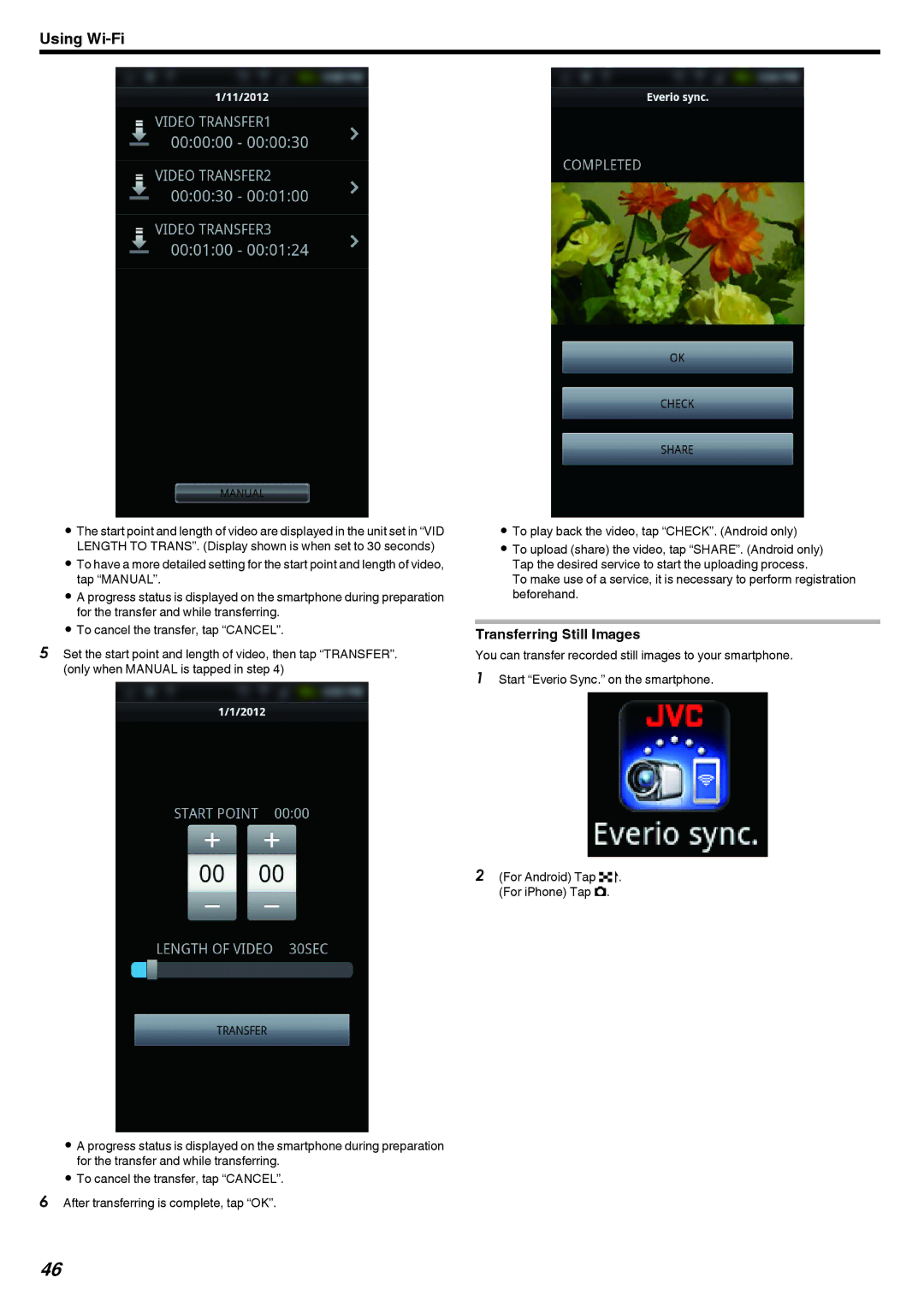 JVC LYT2473-002A manual Transferring Still Images 