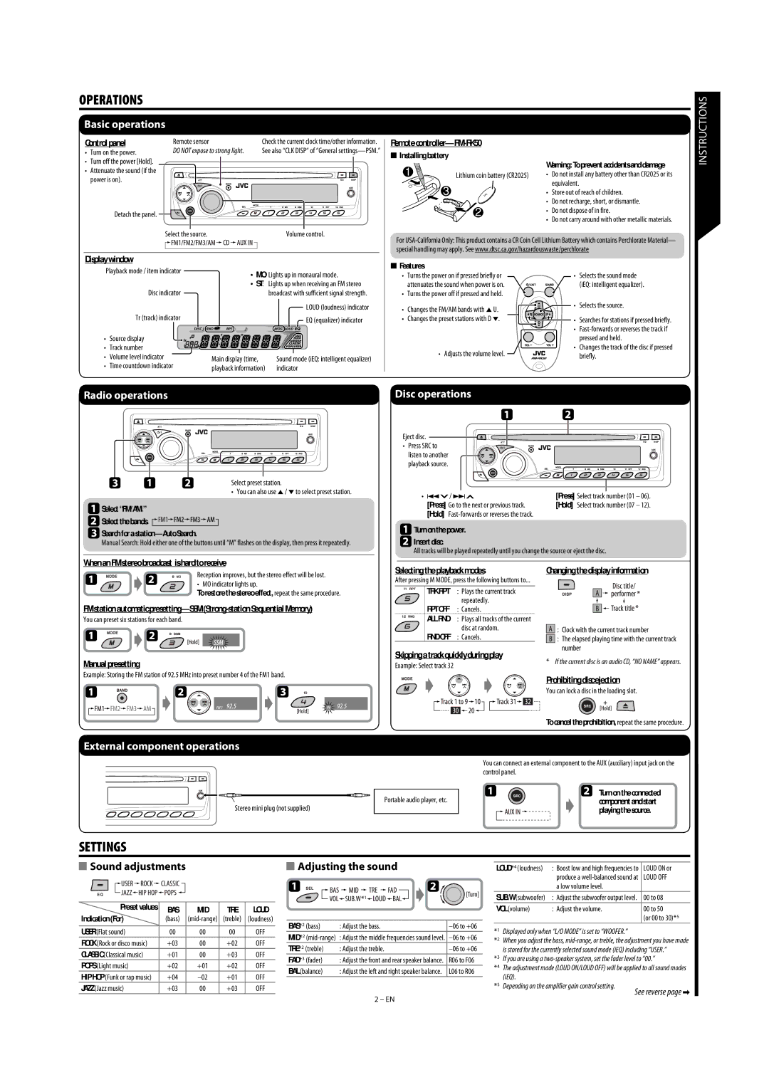 JVC MA372IEN user service Manual presetting Selecting the playback modes, Repeatedly, Disc at random 