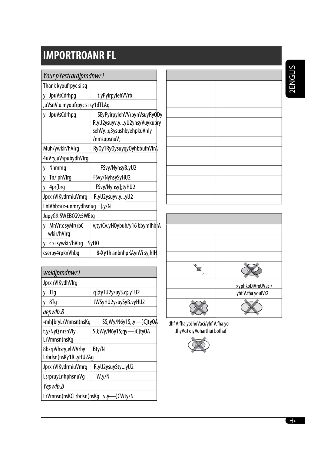 JVC MA372IEN user service Specifications 