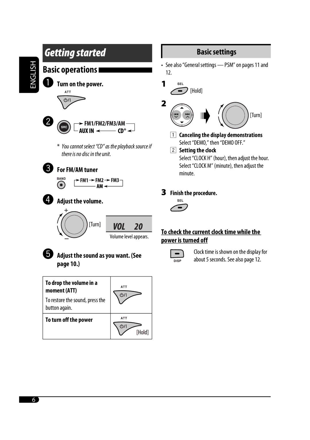 JVC MA372IEN user service Getting started 