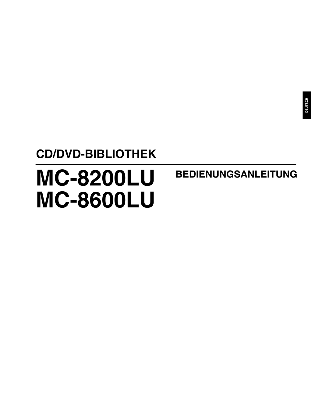 JVC MC-8600LU, MC-8200LU manual 