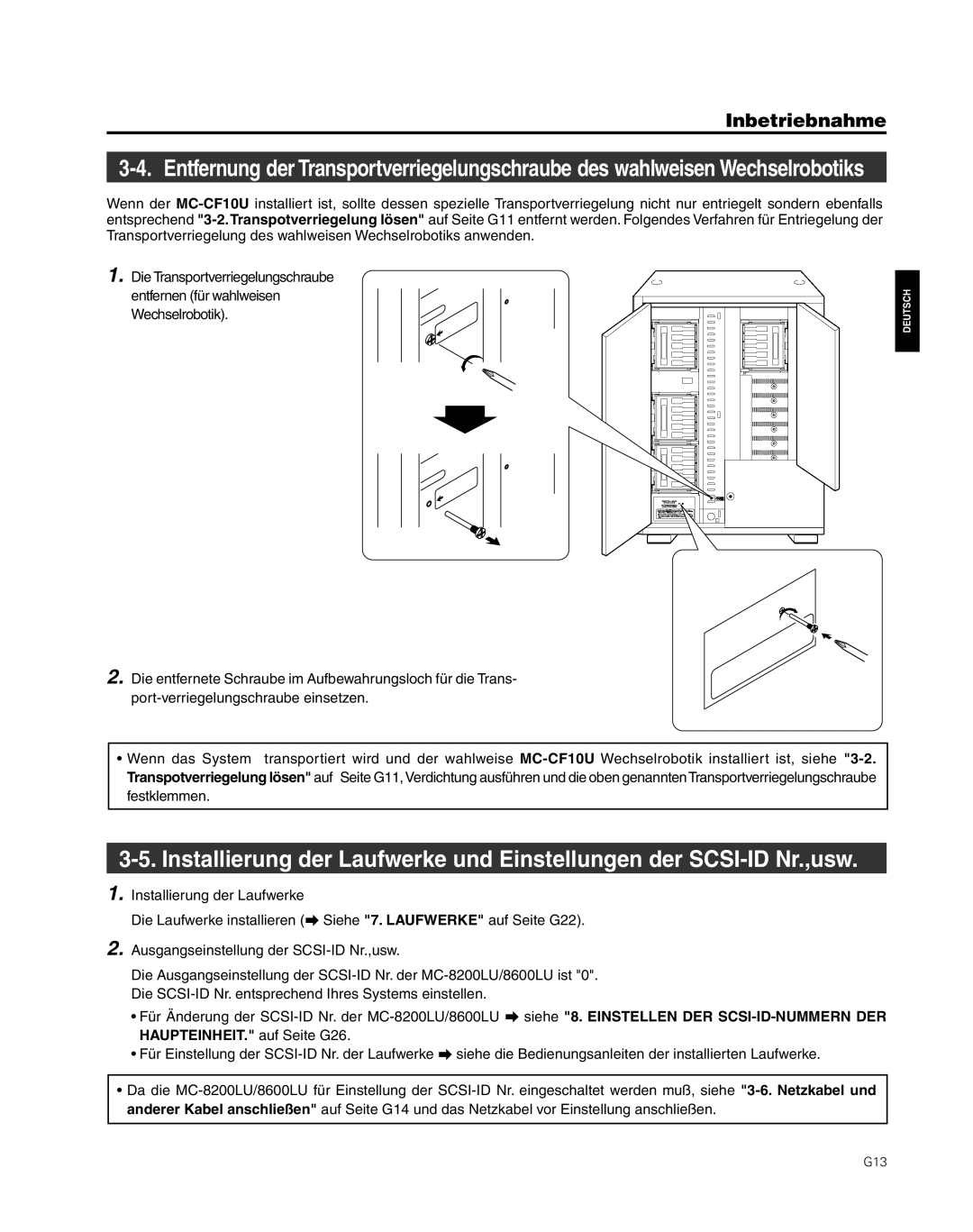 JVC MC-8600LU, MC-8200LU manual G13 