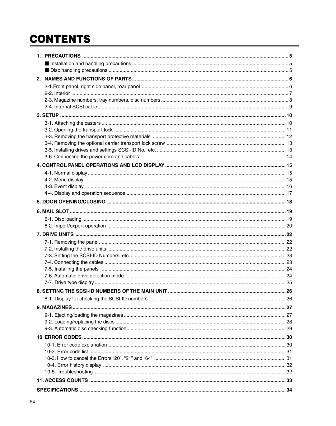 JVC MC-8200LU, MC-8600LU manual Contents 