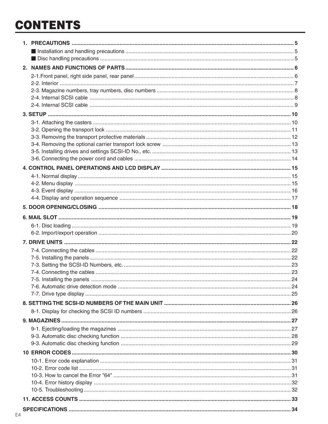 JVC MC-8600LU, MC-8200LU manual Contents 