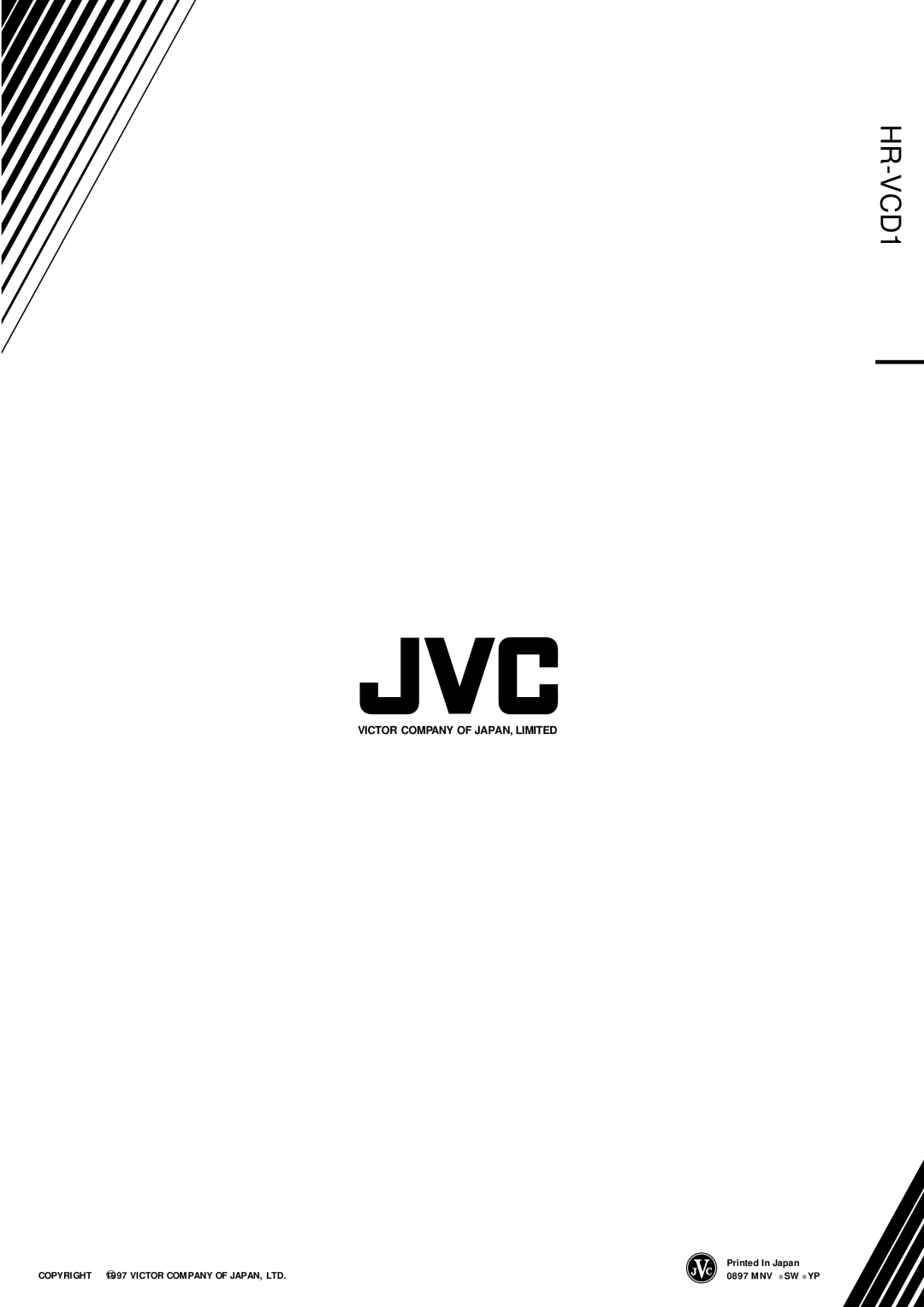 JVC LPT00020G2A, MNV*SW*YP manual HR-VCD1 