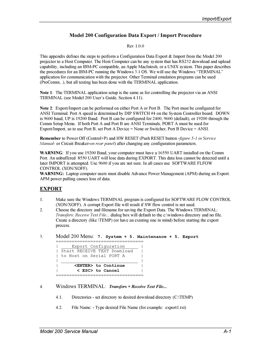 JVC Model 200 service manual Export 