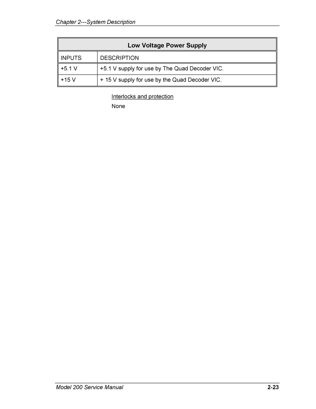 JVC Model 200 service manual Low Voltage Power Supply 