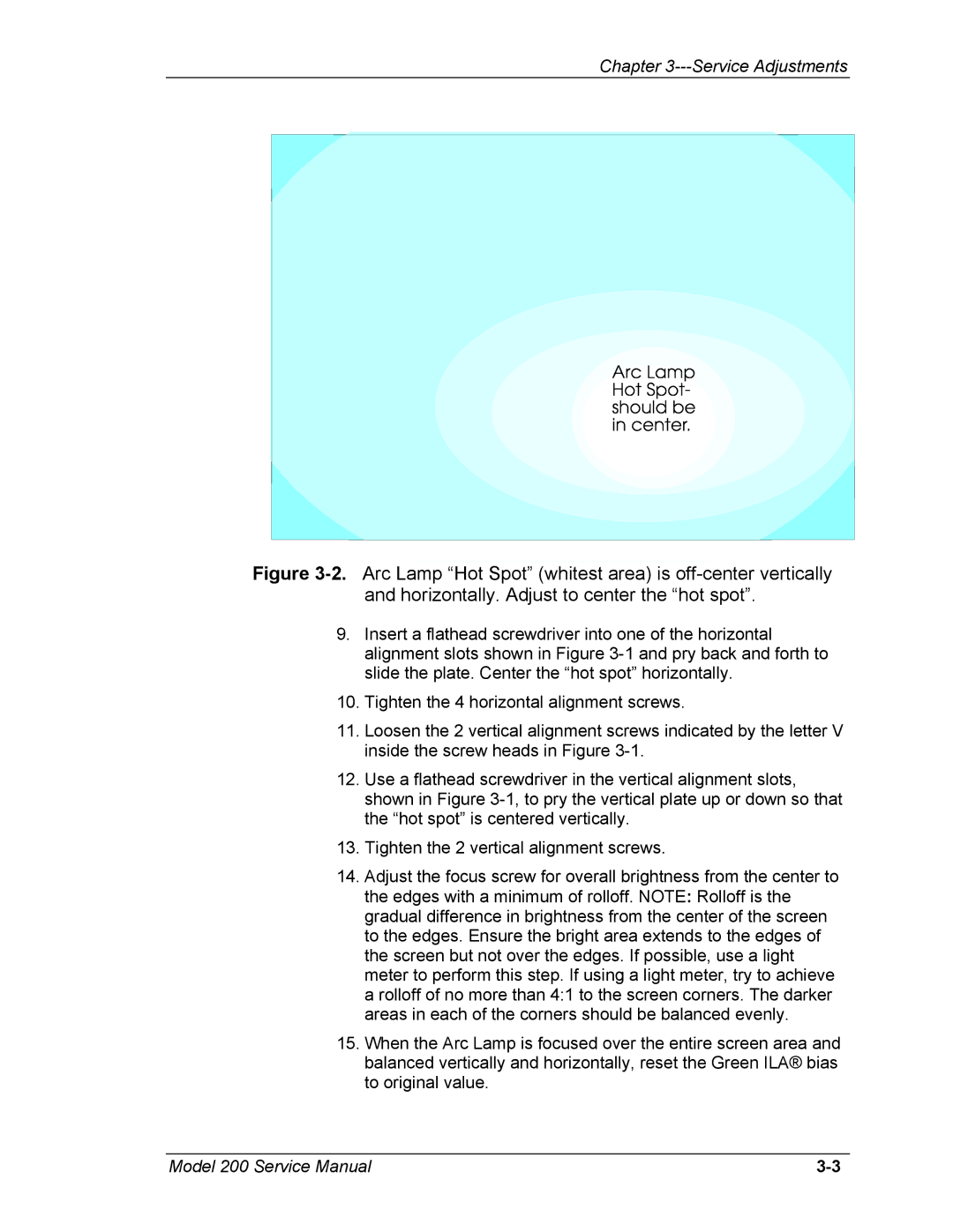 JVC Model 200 service manual Service Adjustments 