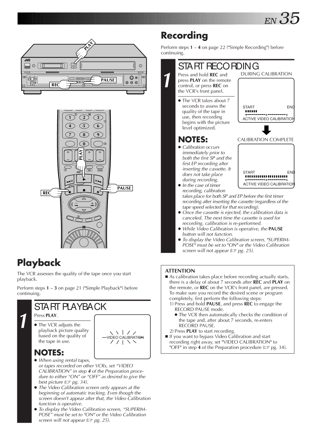 JVC Model HR-DVS1U manual Recording 