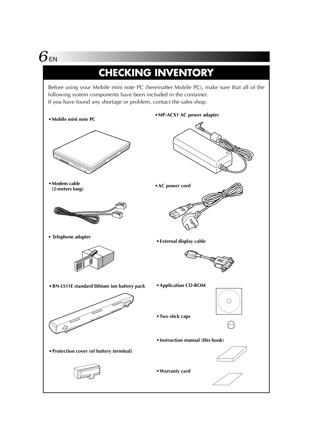 JVC MP-XP7210GB, MP-XP3210GB warranty Checking Inventory 