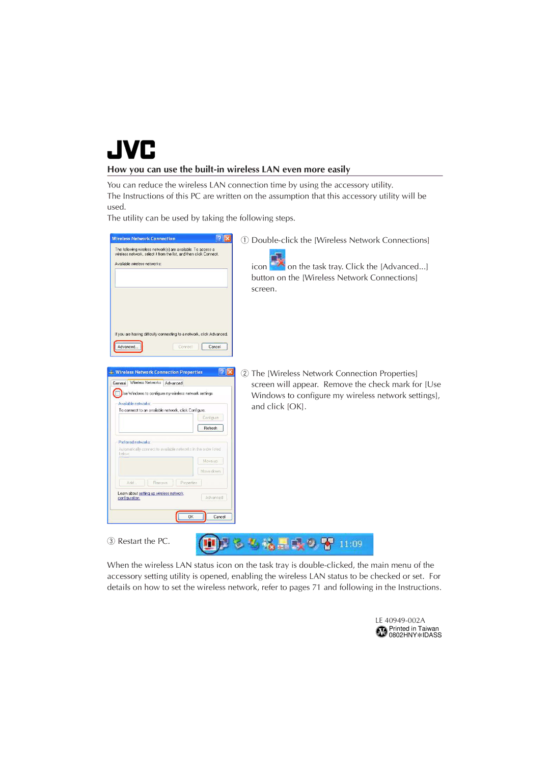 JVC MP-XP7230GB, MP-XP5230GB warranty How you can use the built-in wireless LAN even more easily 