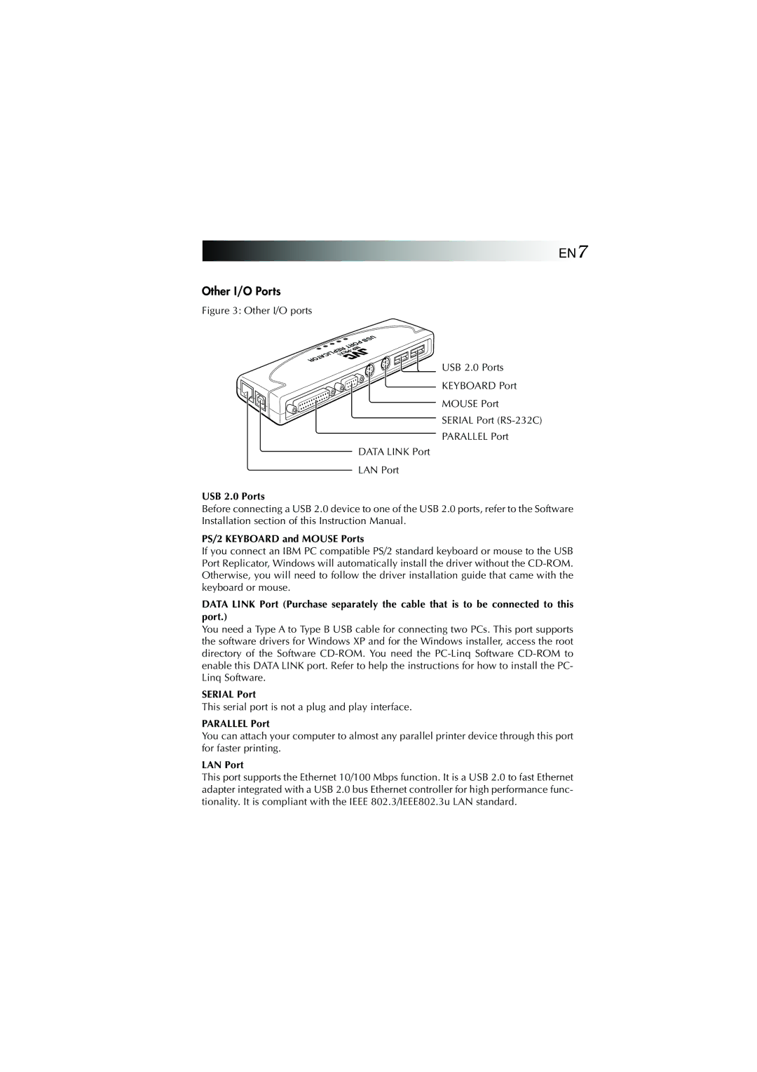 JVC MP-XP7230GB, MP-XP5230GB warranty Other I/O Ports 