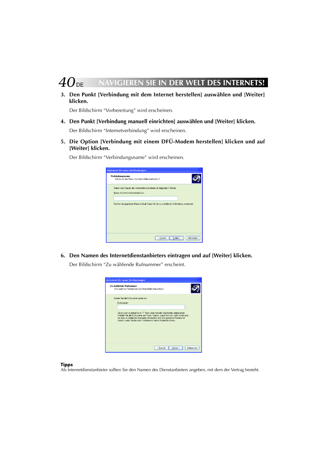 JVC MP-XP741DE service manual 40DE, Der Bildschirm Zu wählende Rufnummer erscheint 