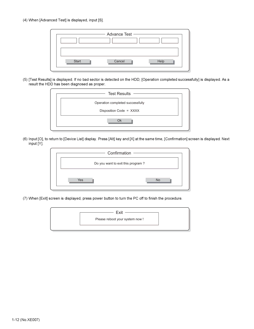 JVC MP-XP741DE service manual Advance Test 