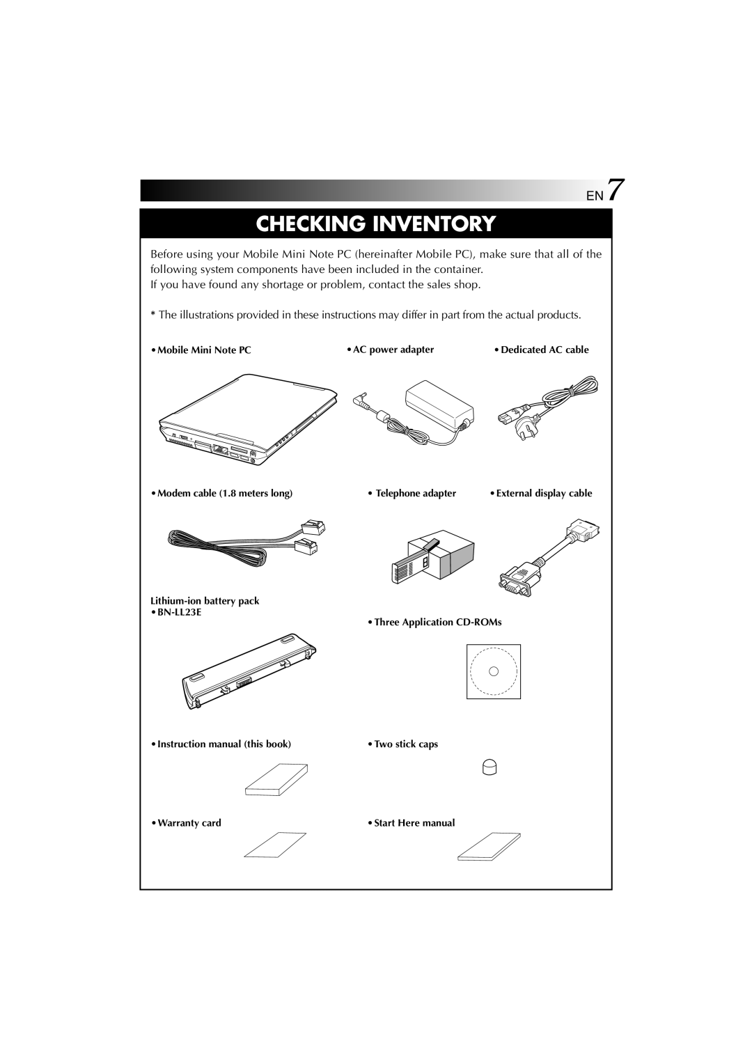 JVC MP-XV841US manual Checking Inventory 