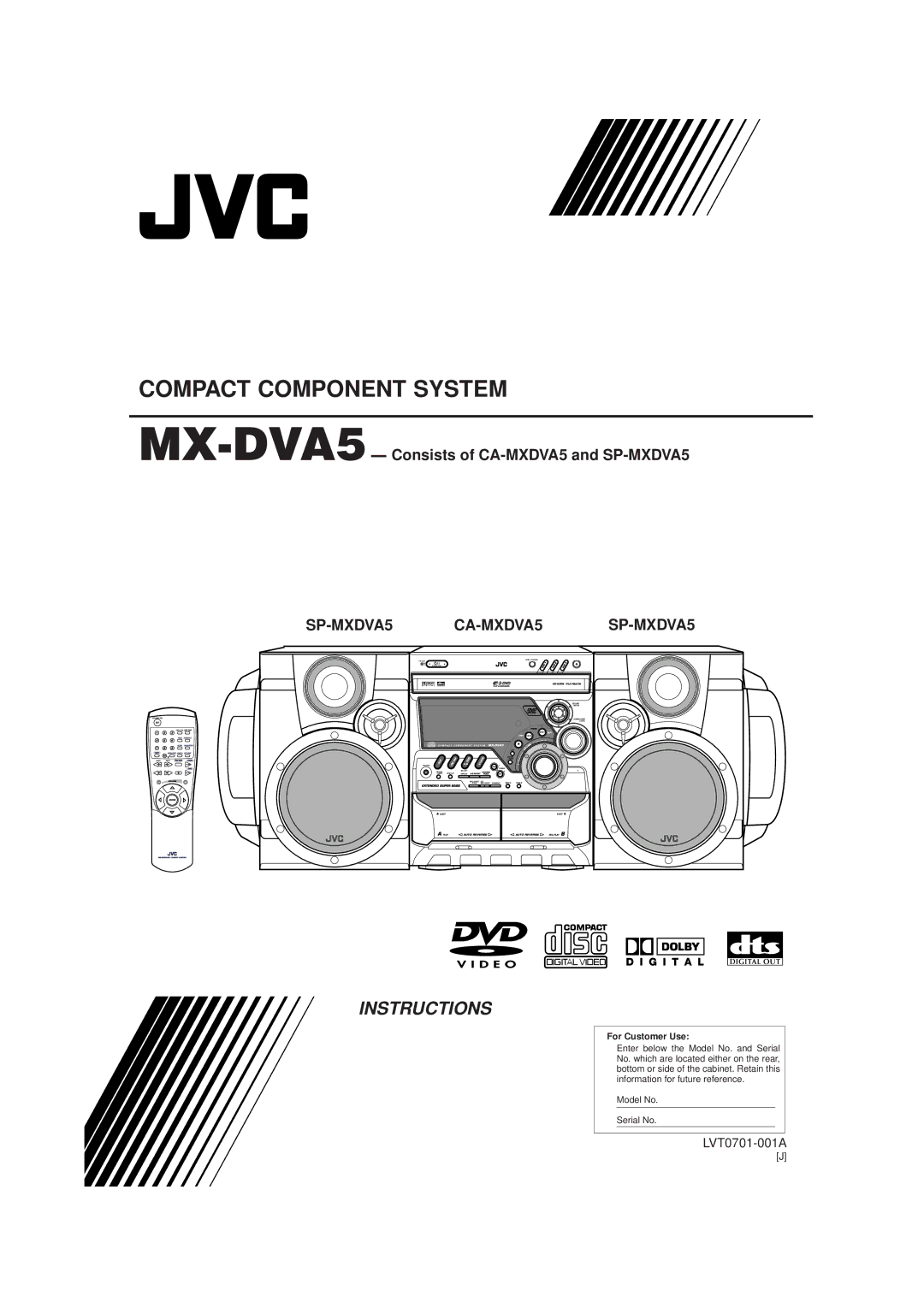 JVC MX-DVA5 manual Compact Component System 