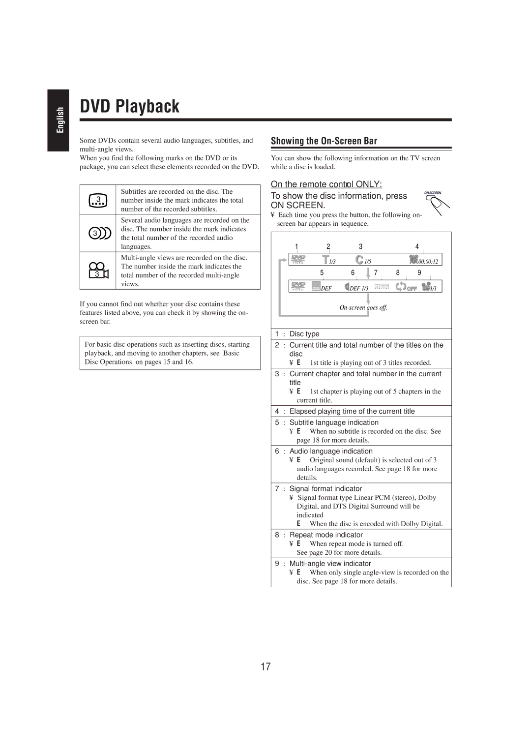 JVC MX-DVA5 manual DVD Playback 