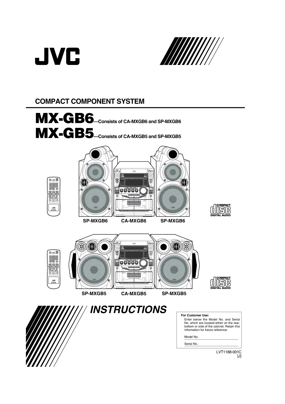 JVC MX-GB5C manual Instructions 