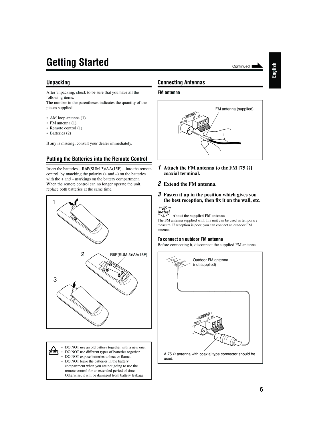 JVC MX-GB5C manual Getting Started 