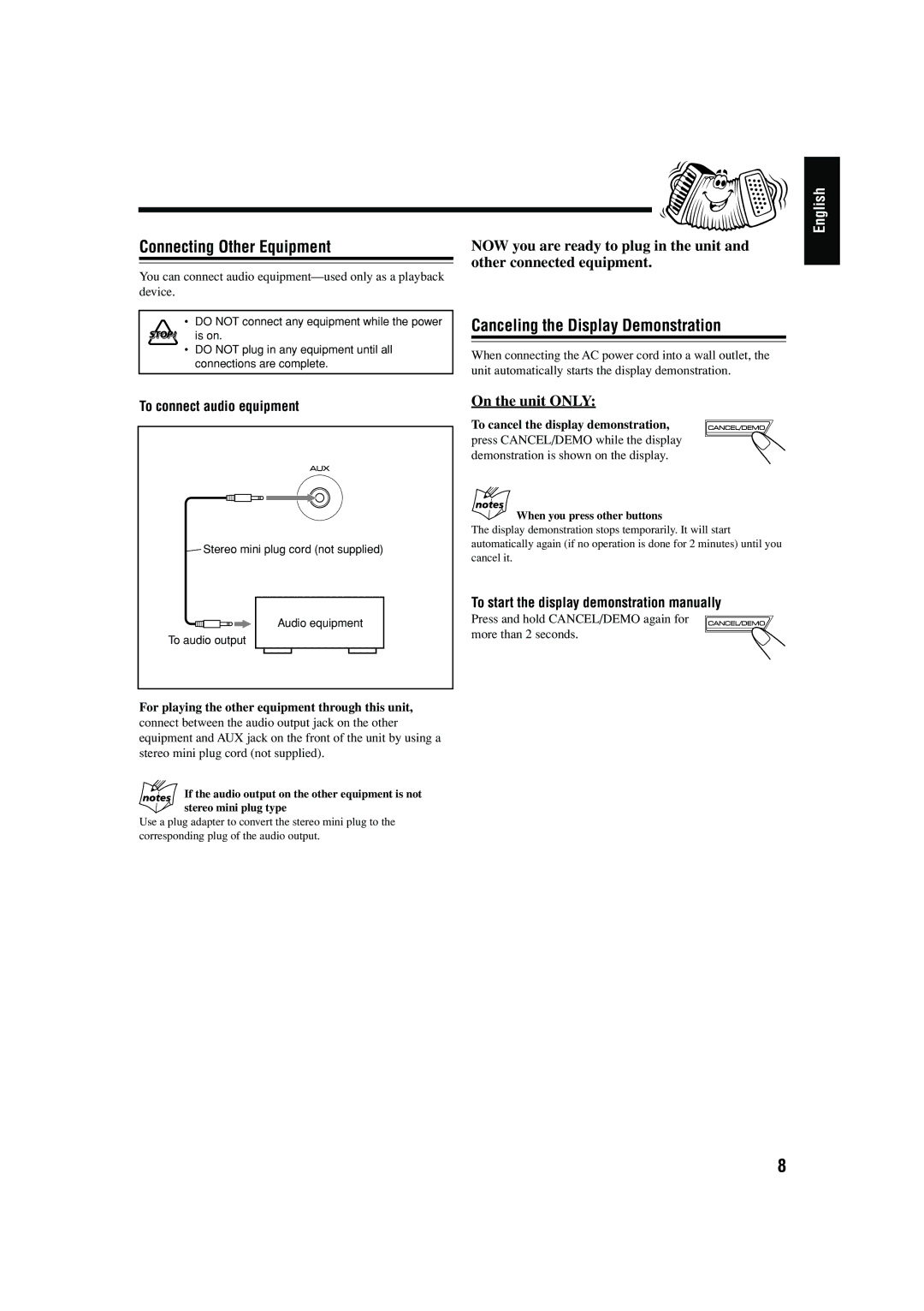 JVC MX-GB5C manual Connecting Other Equipment 