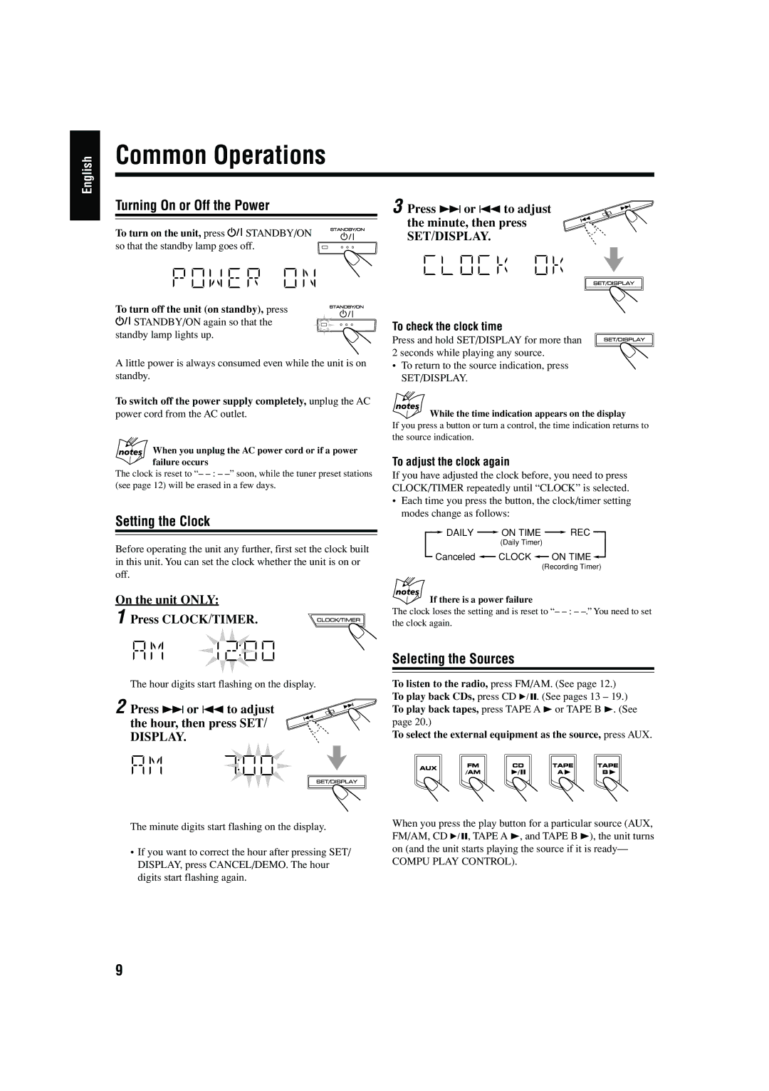 JVC MX-GB5C manual Common Operations 