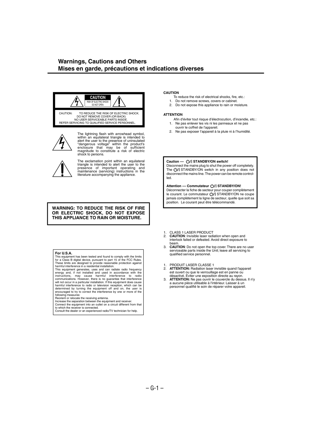 JVC MX-GT700 manual Mises en garde, précautions et indications diverses 