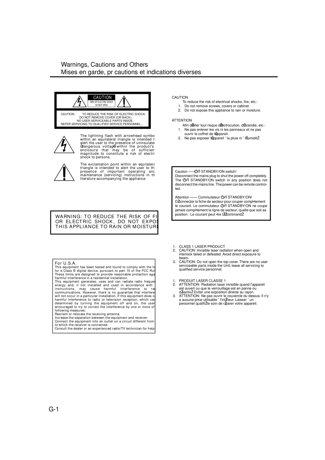 JVC MX-GT88 manual Mises en garde, précautions et indications diverses 