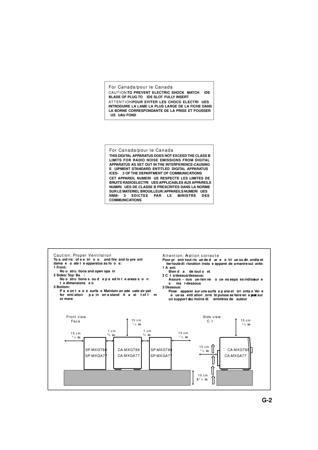 JVC MX-GT88 manual For Canada/pour le Canada 