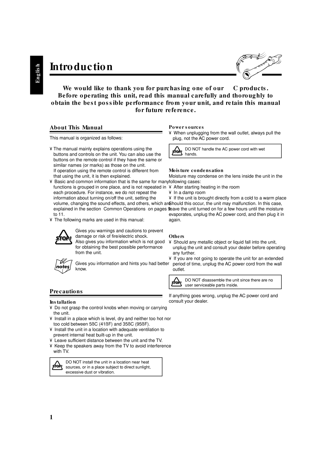 JVC MX-GT88 manual English 