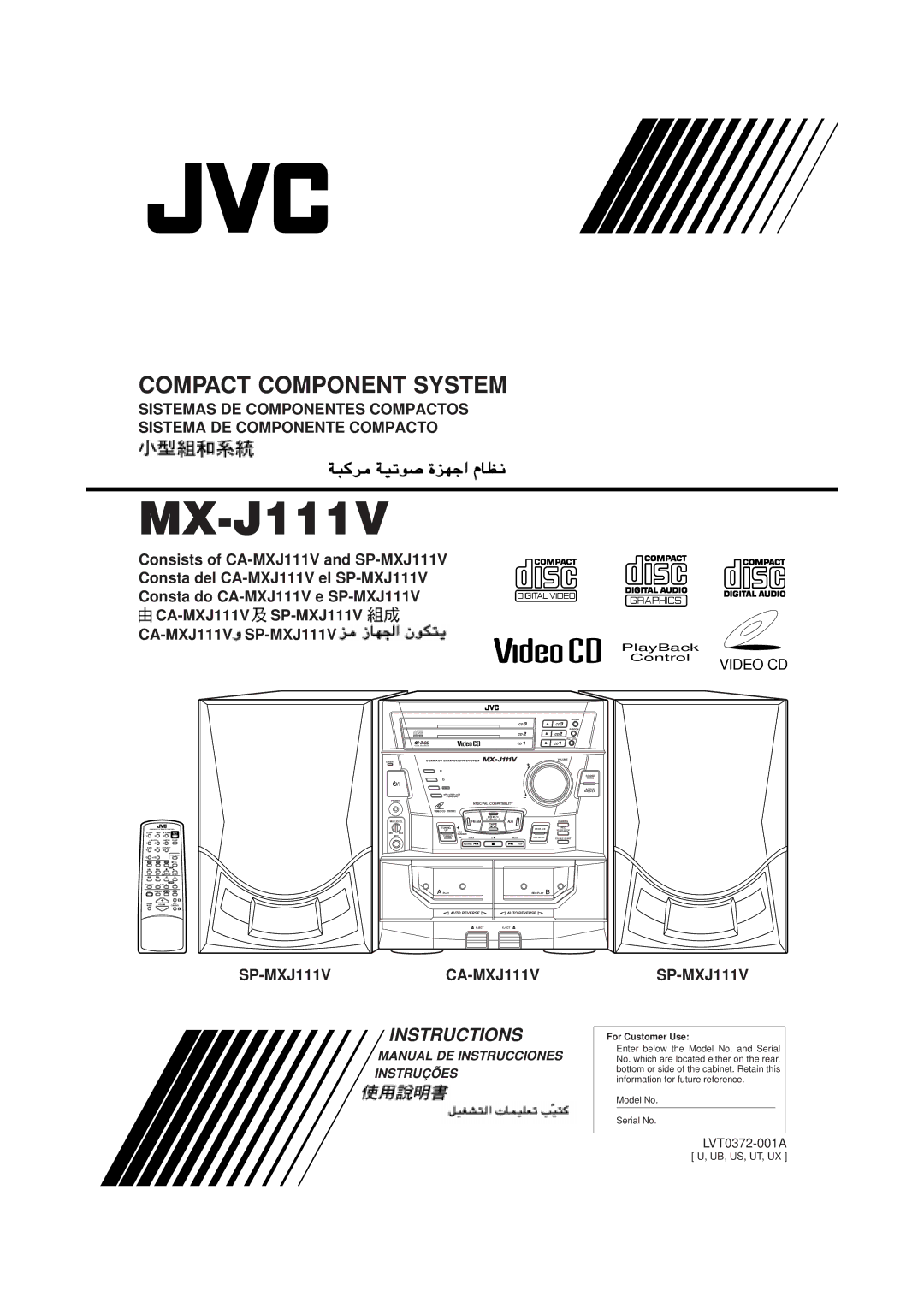 JVC MX-J111V manual 