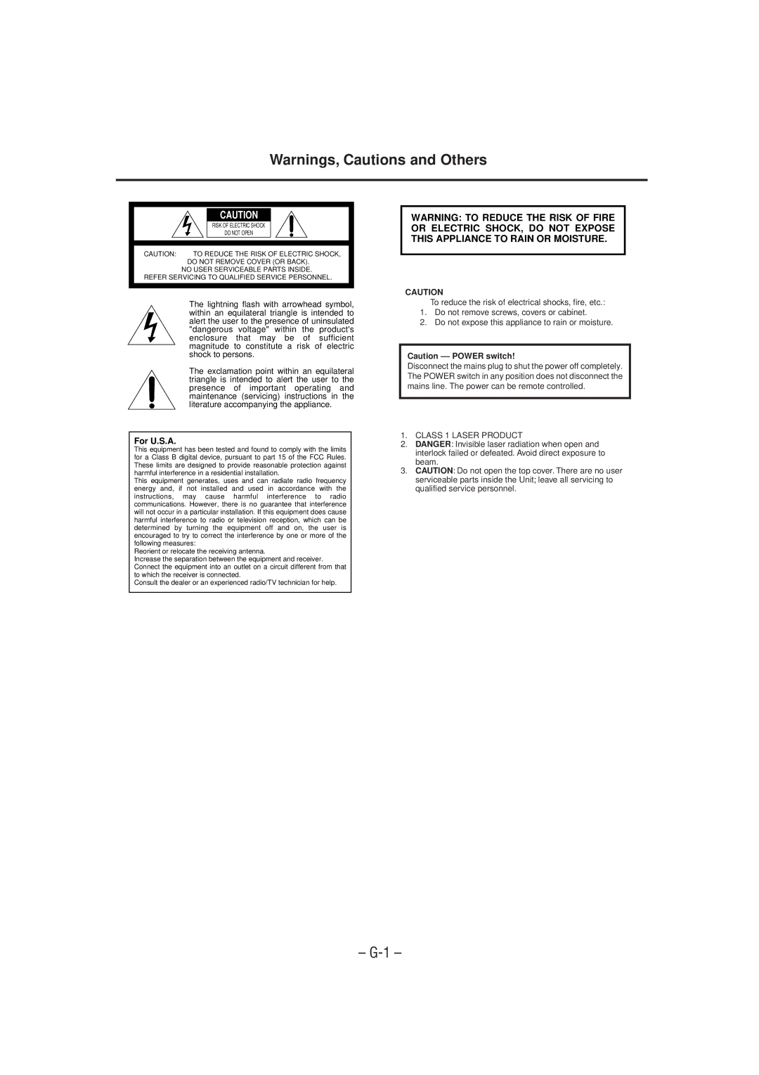 JVC MX-J900 manual For U.S.A 