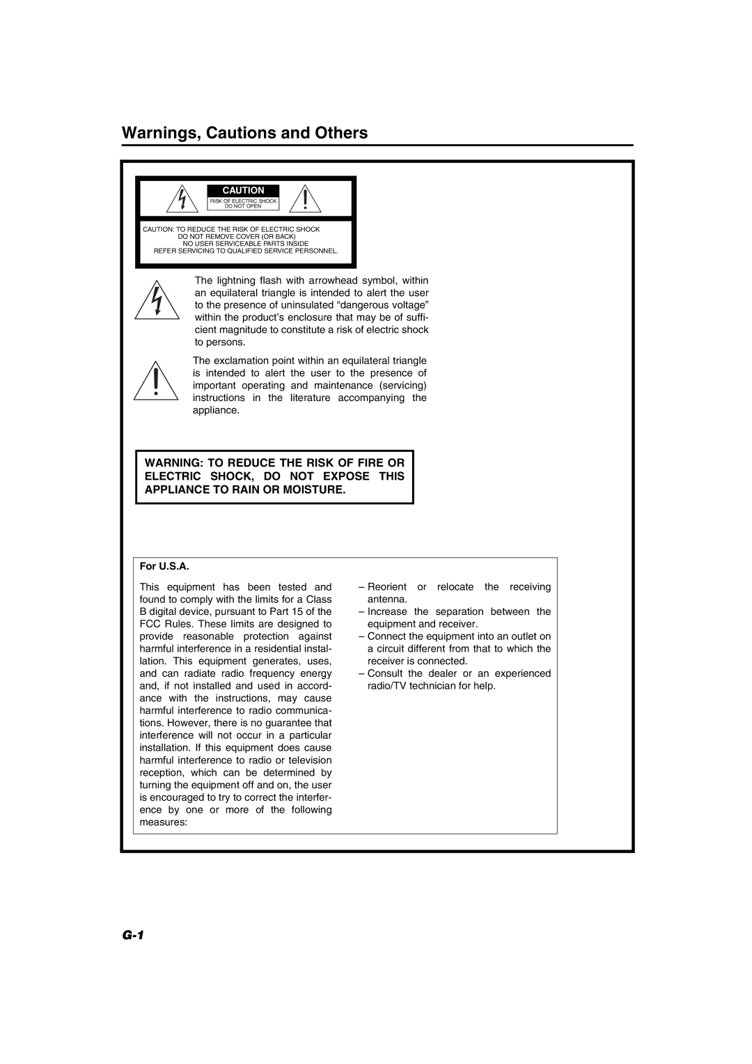 JVC MX-K30 manual For U.S.A 