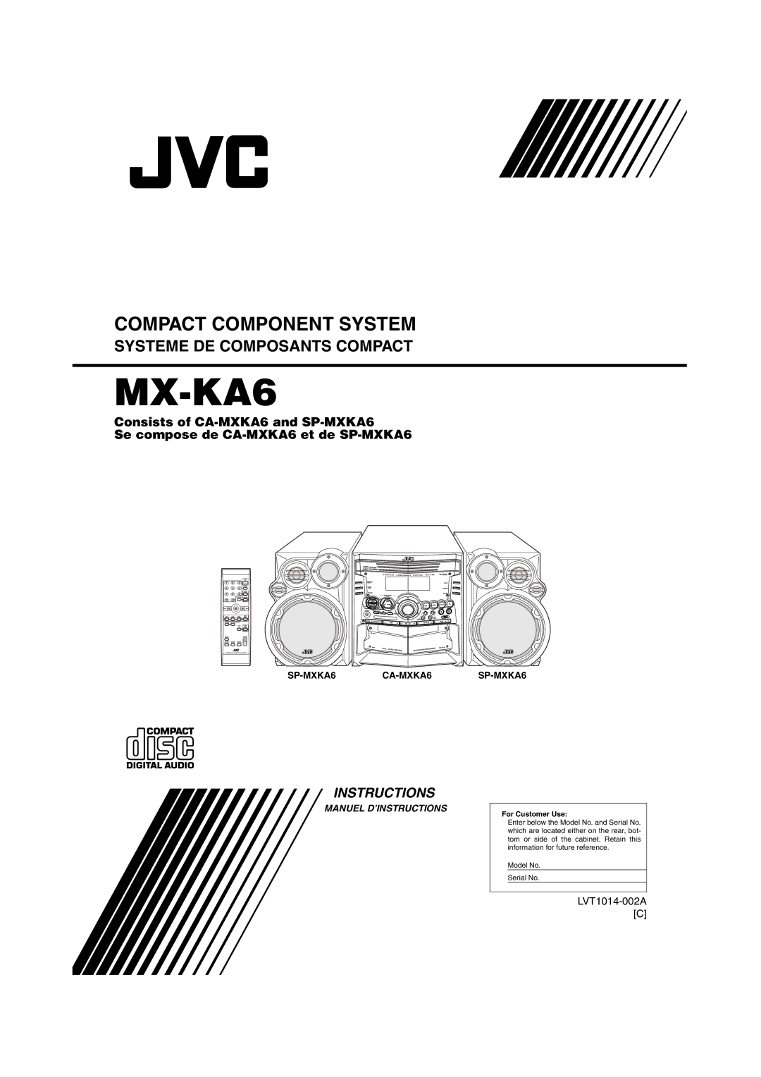 JVC MX-KA6 manual 