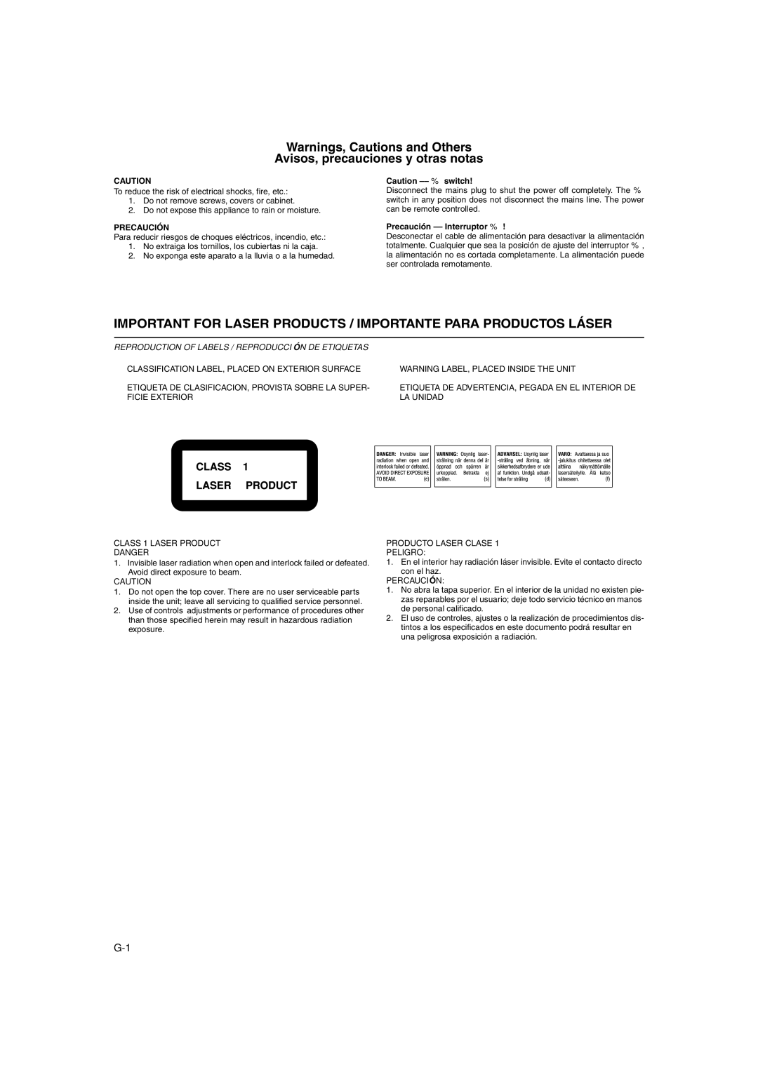 JVC MX-KA7 manual Avisos, precauciones y otras notas 