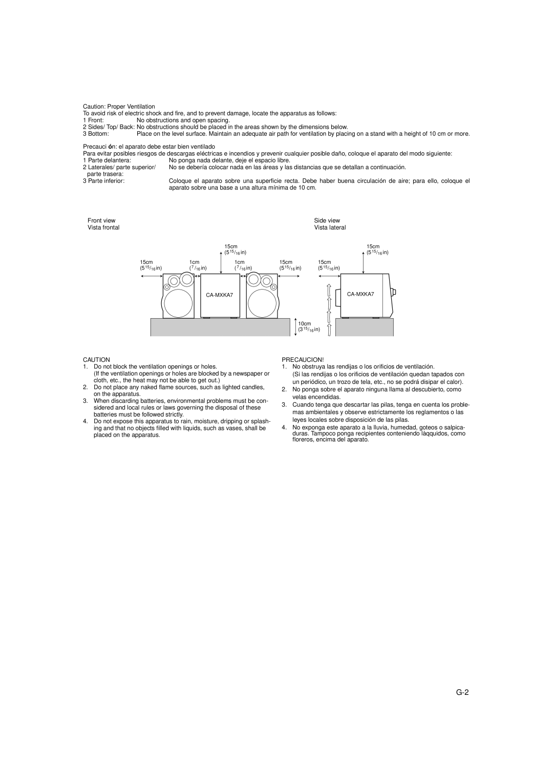 JVC MX-KA7 manual 515cm/16in 