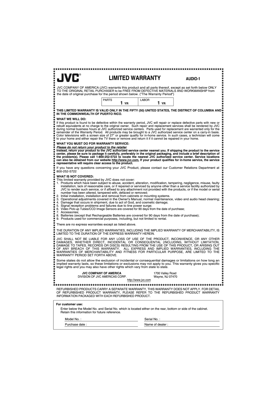 JVC MX-KC45 manual 