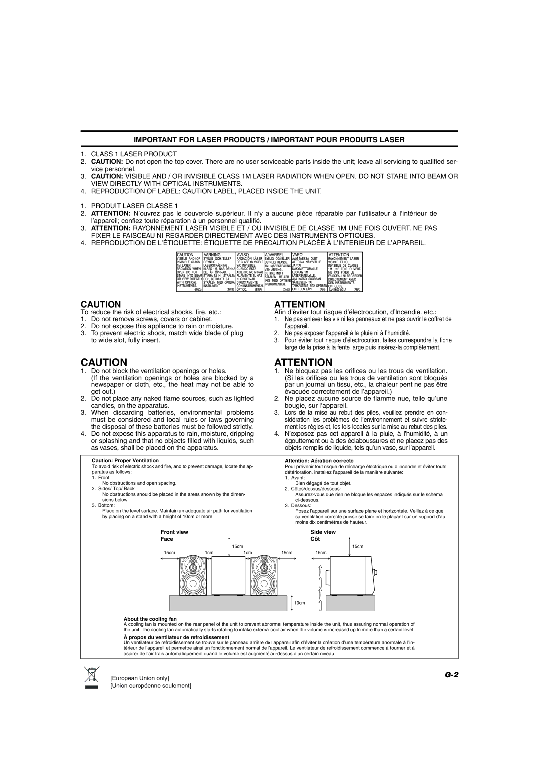 JVC MX-KC45 manual European Union only Union européenne seulement 